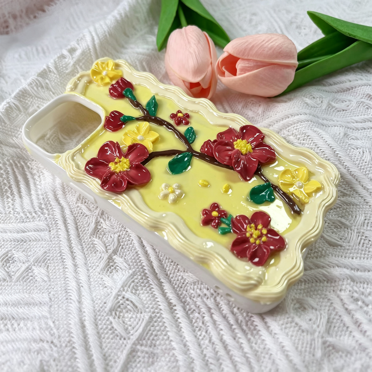 Red Plum Blossom decoden phone case