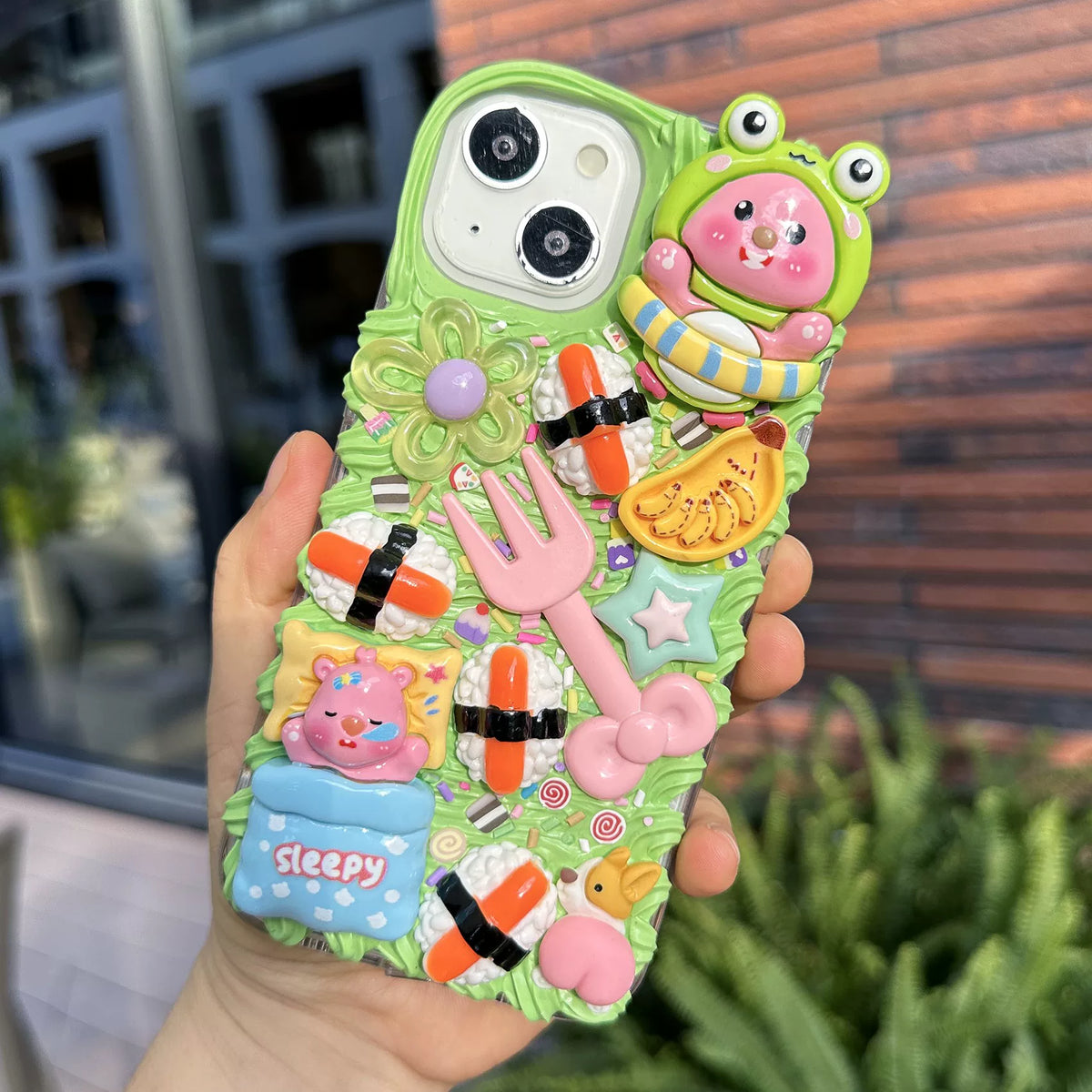 Cartoon & Food Miniatures decoden DIY phone case DIY kits