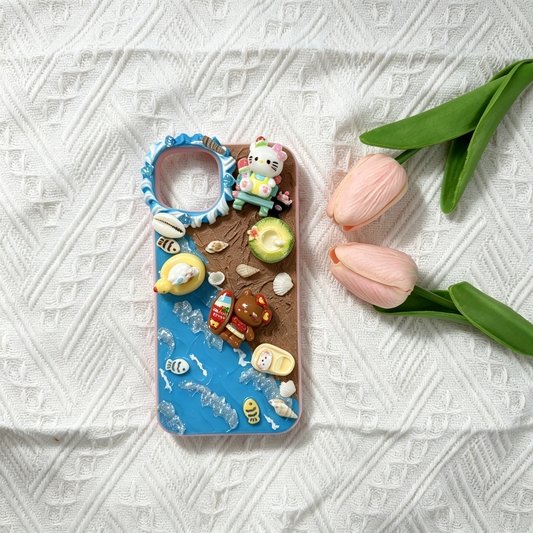 Beach kitty Custom decoden Phone case
