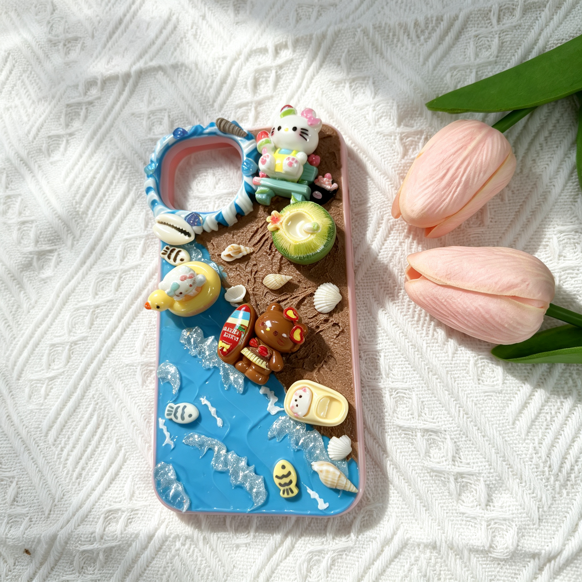 Beach kitty Custom decoden Phone case