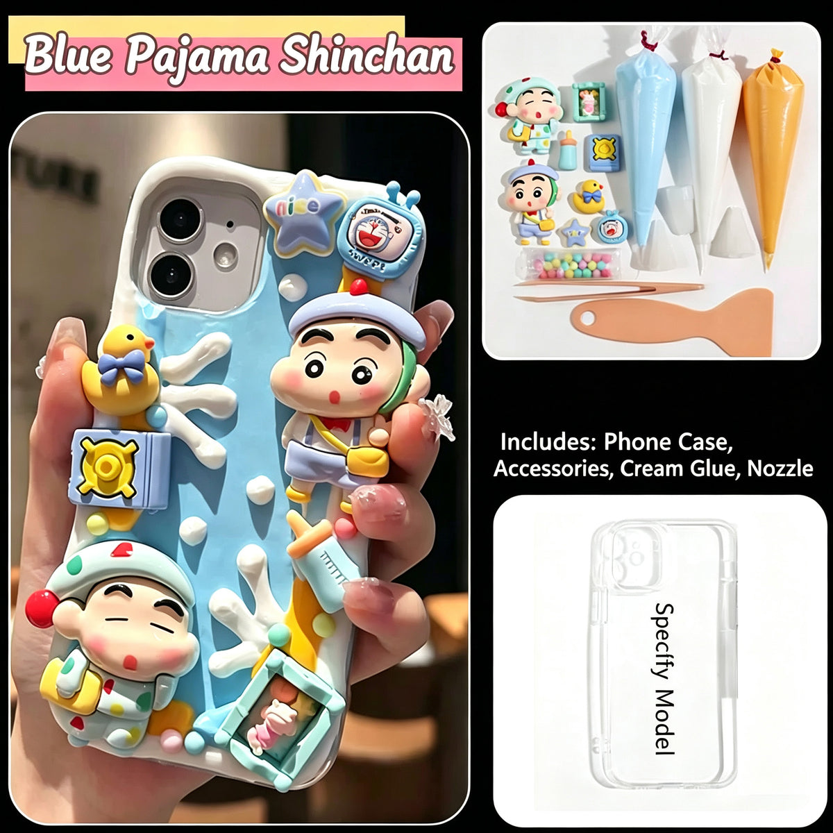 Cartoon & Food Miniatures decoden DIY phone case  DIY kits