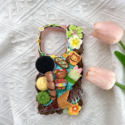 Brown Hello Kitty Decoden Phone case