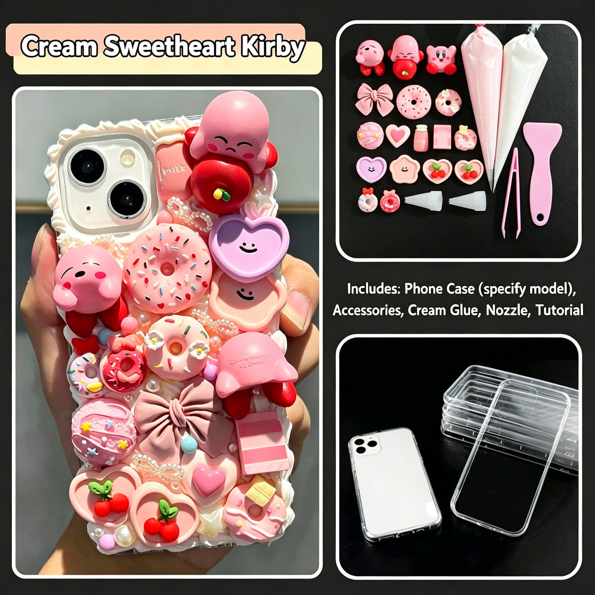 Cartoon & Food Miniatures decoden DIY phone case  DIY kits