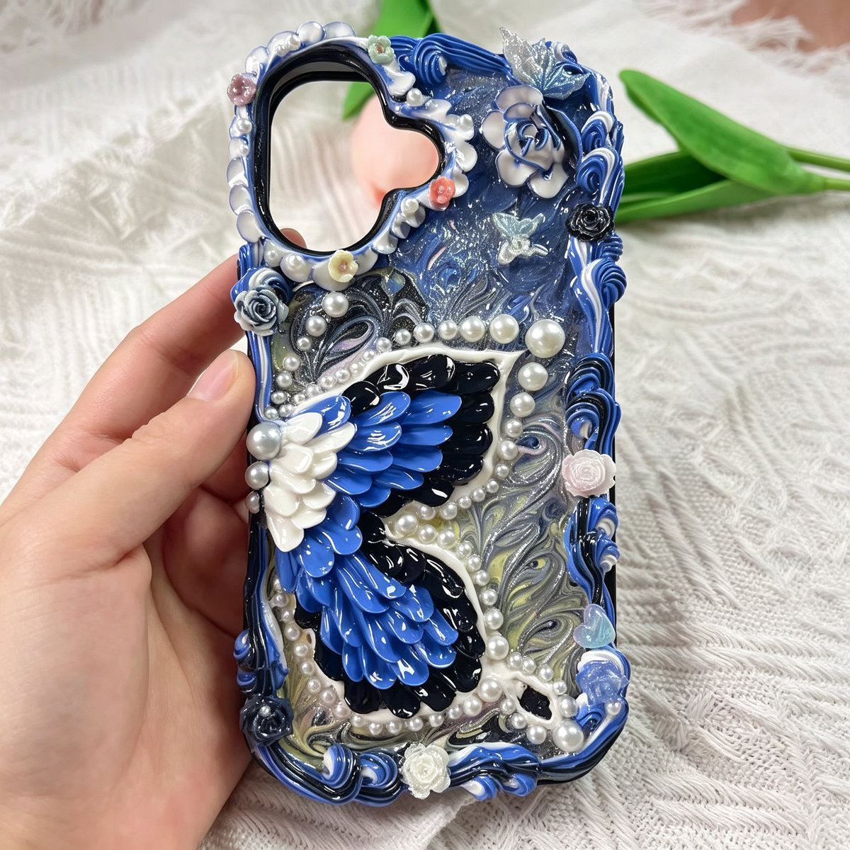 Flower-butterfly decoden Phone case
