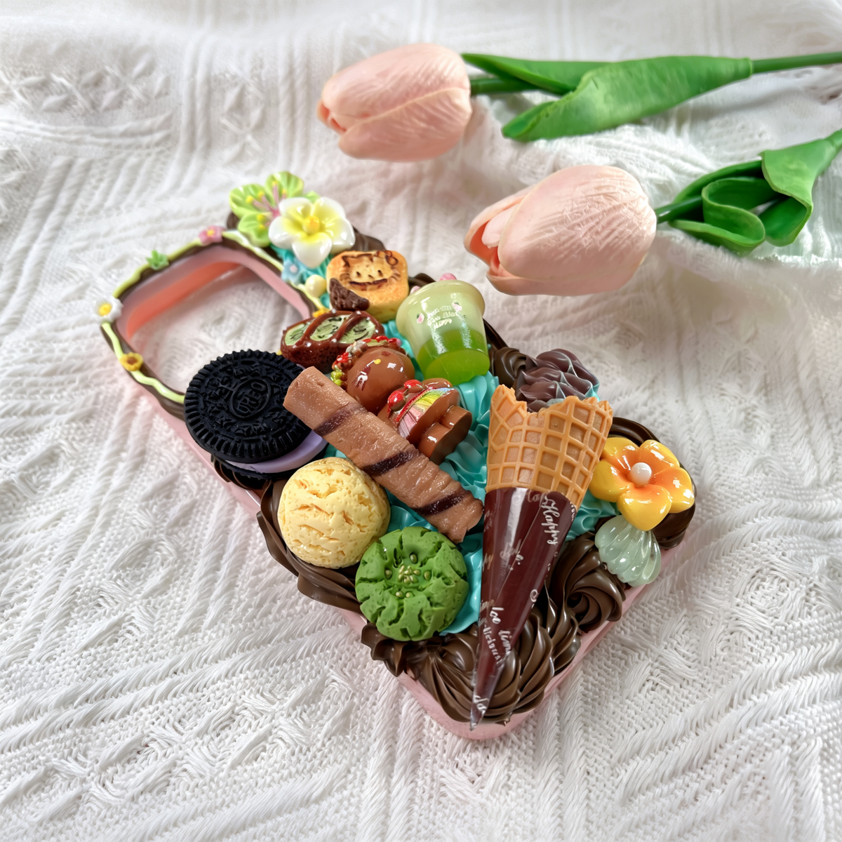 Brown Hello Kitty Decoden Phone case