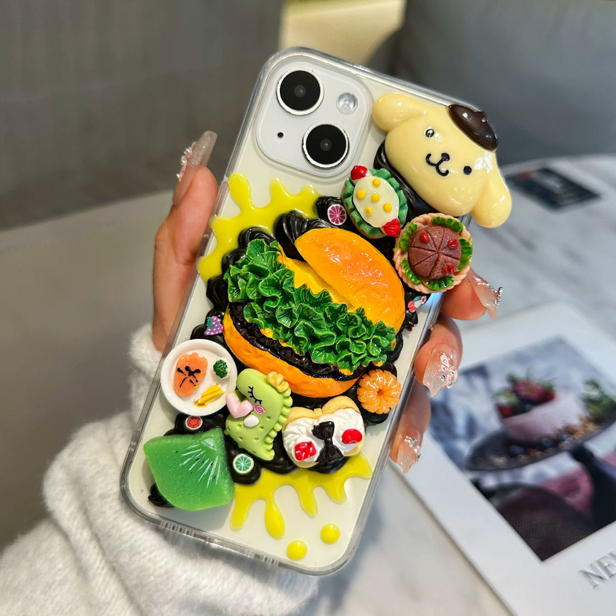 Cartoon & Food Miniatures decoden DIY phone case  DIY kits