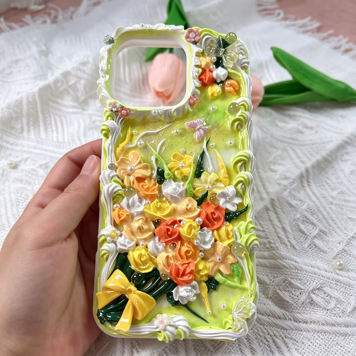 Growing Bouquet decoden flower Phone case