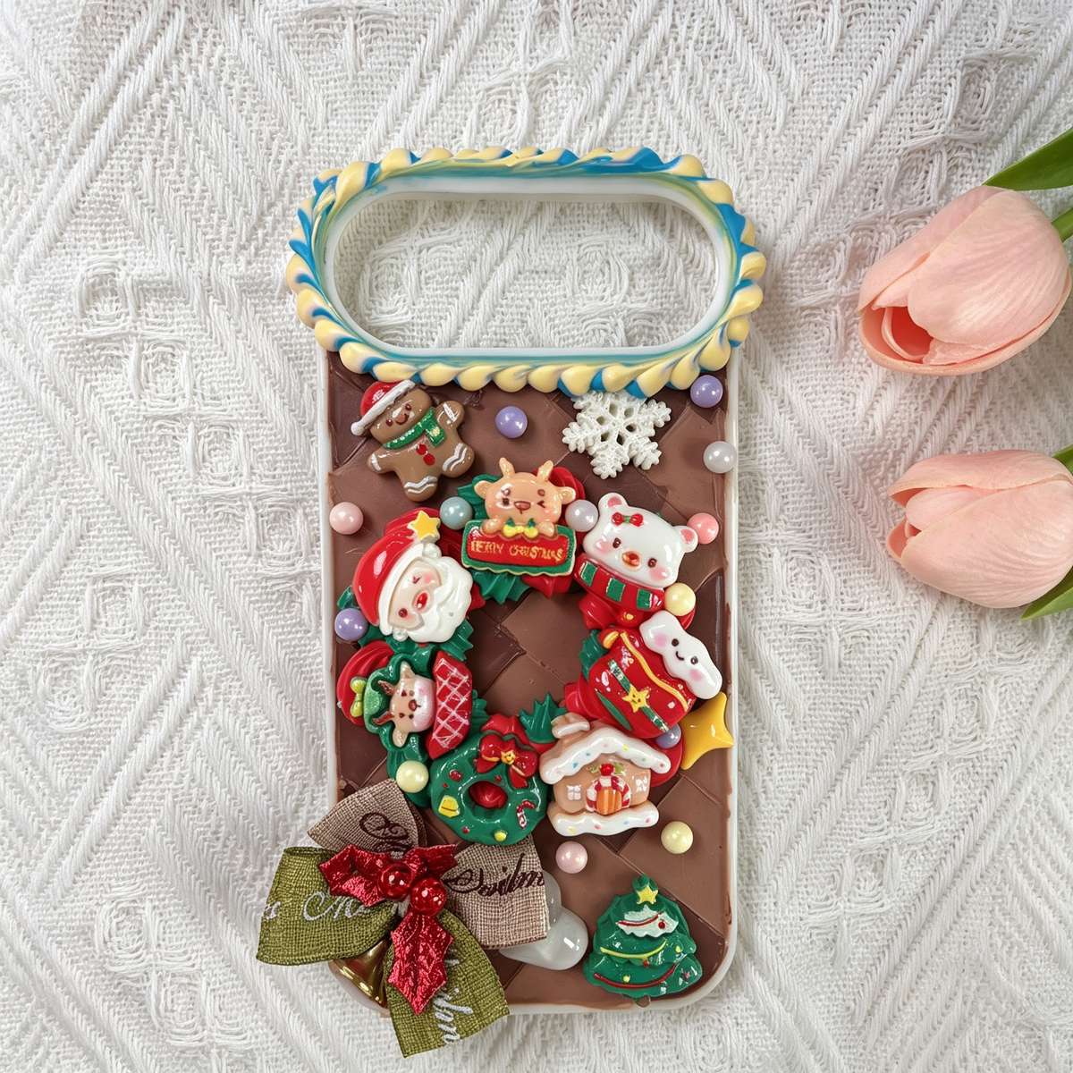 Christmas Handmade Decoden Phone Case-Charms
