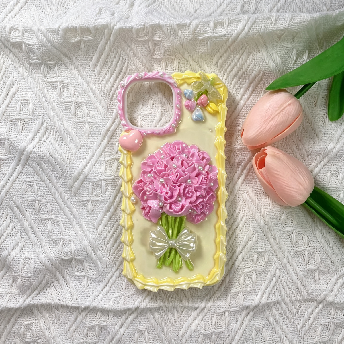 Pink Handheld Bouquet decoden Phone case