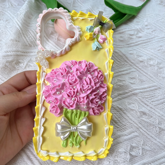 Pink Handheld Bouquet decoden Phone case