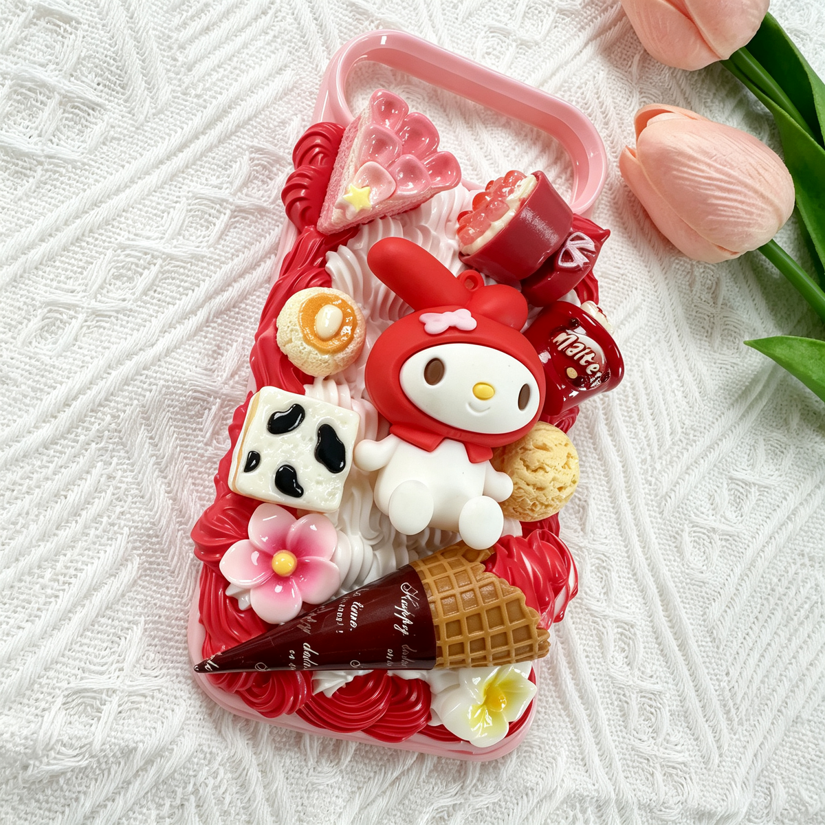 My Melody Red Dessert Decoden Phone Case