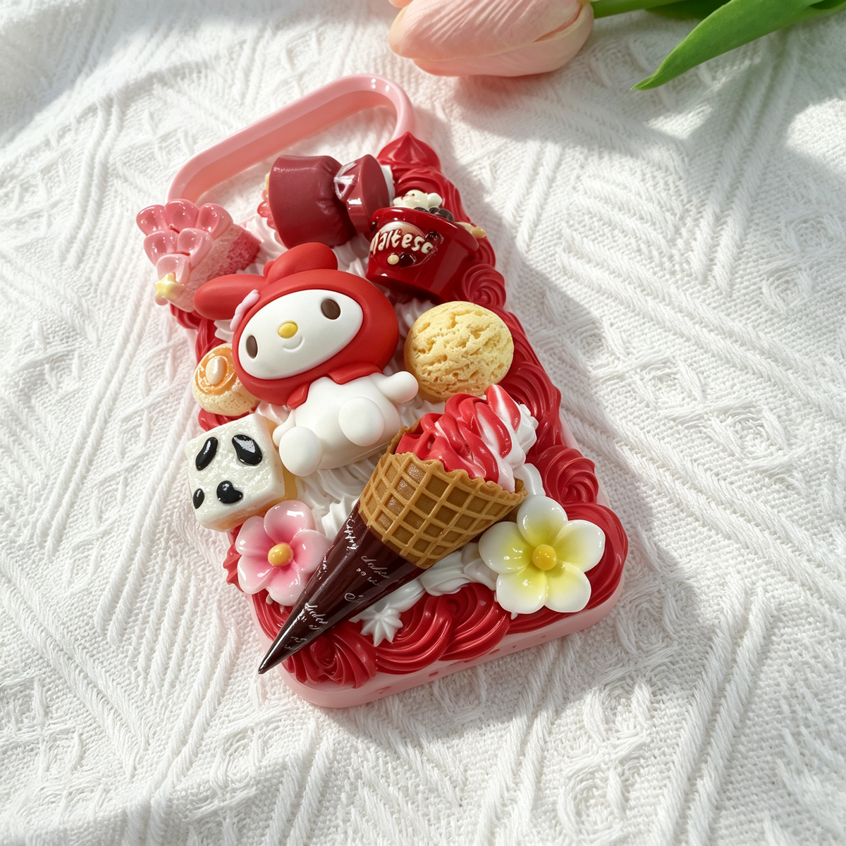 My Melody Red Dessert Decoden Phone Case