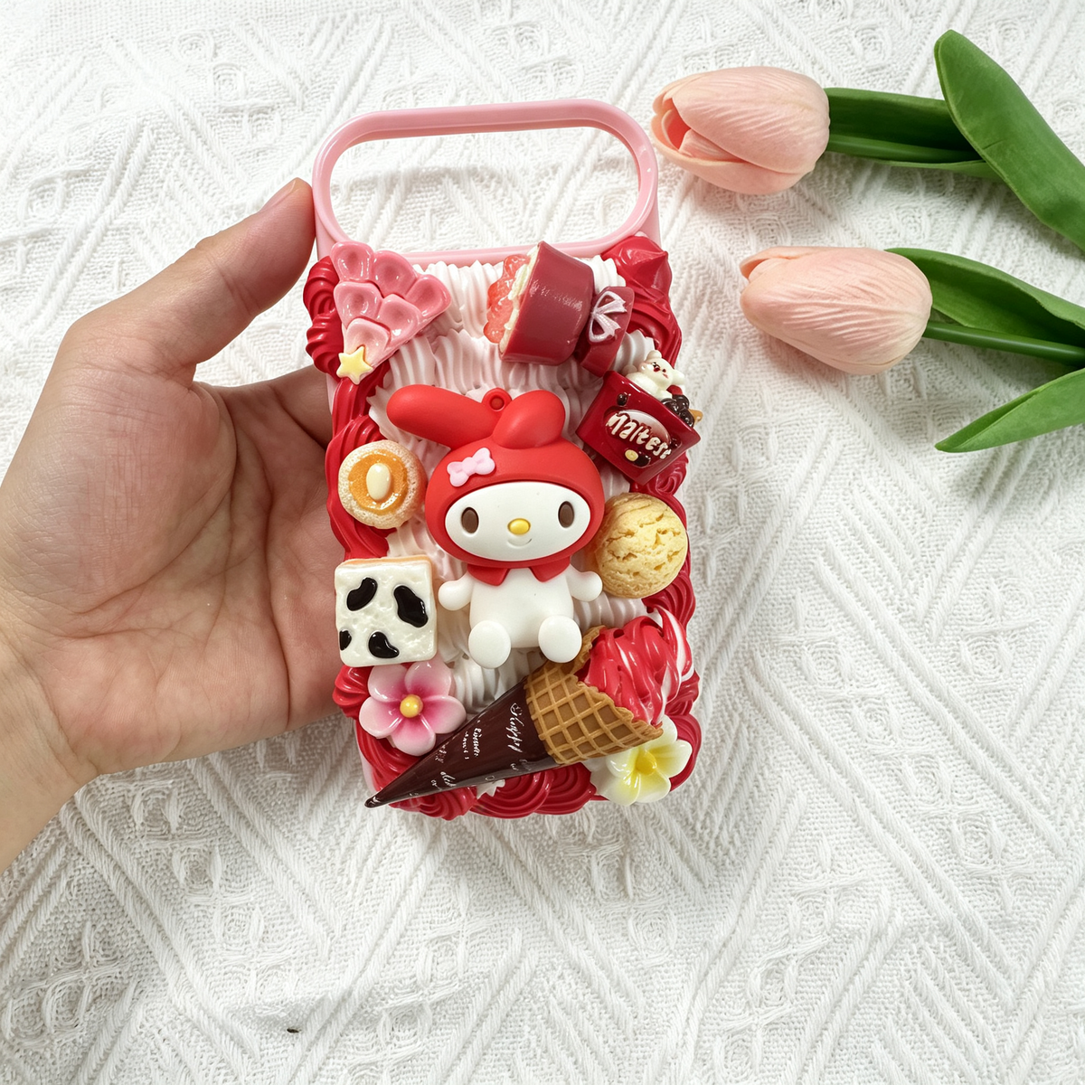 My Melody Red Dessert Decoden Phone Case