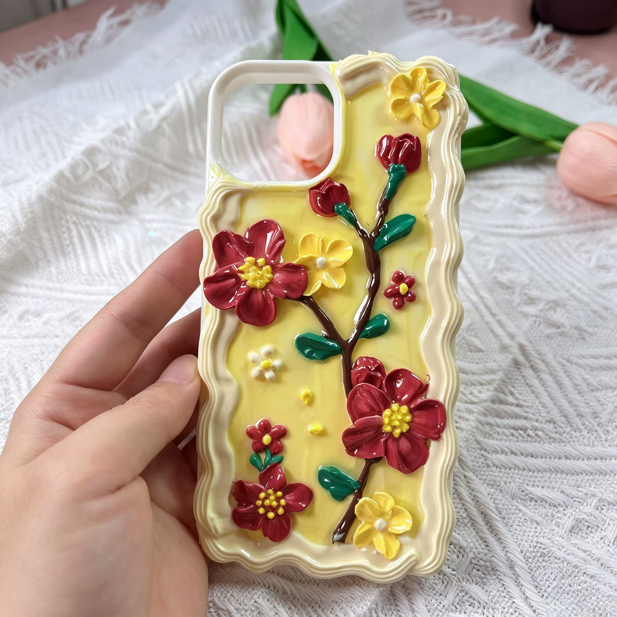 Red Plum Blossom decoden phone case