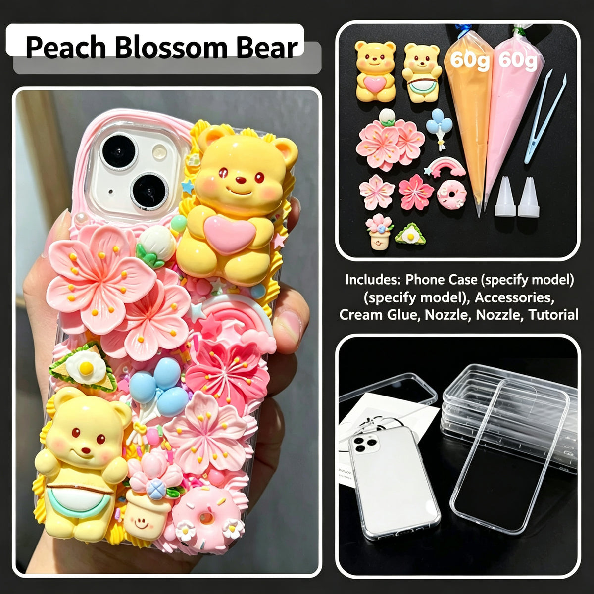 Cartoon & Food Miniatures decoden DIY phone case  DIY kits