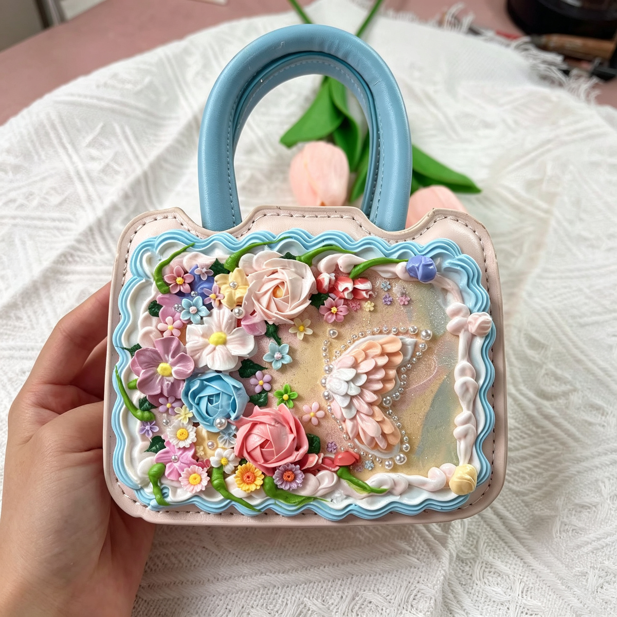 butterfly+flower Decoden Small bags