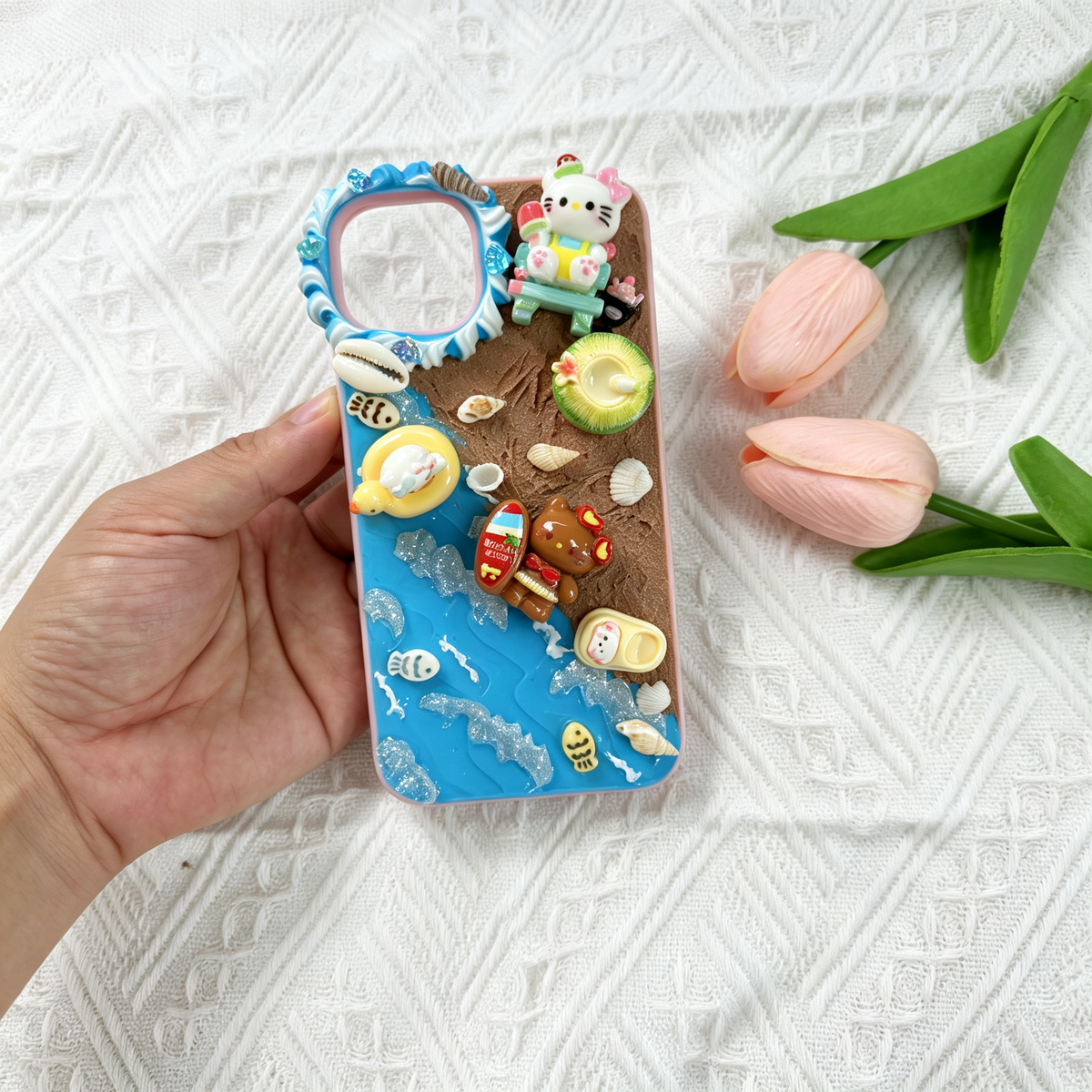 Beach kitty Custom decoden Phone case