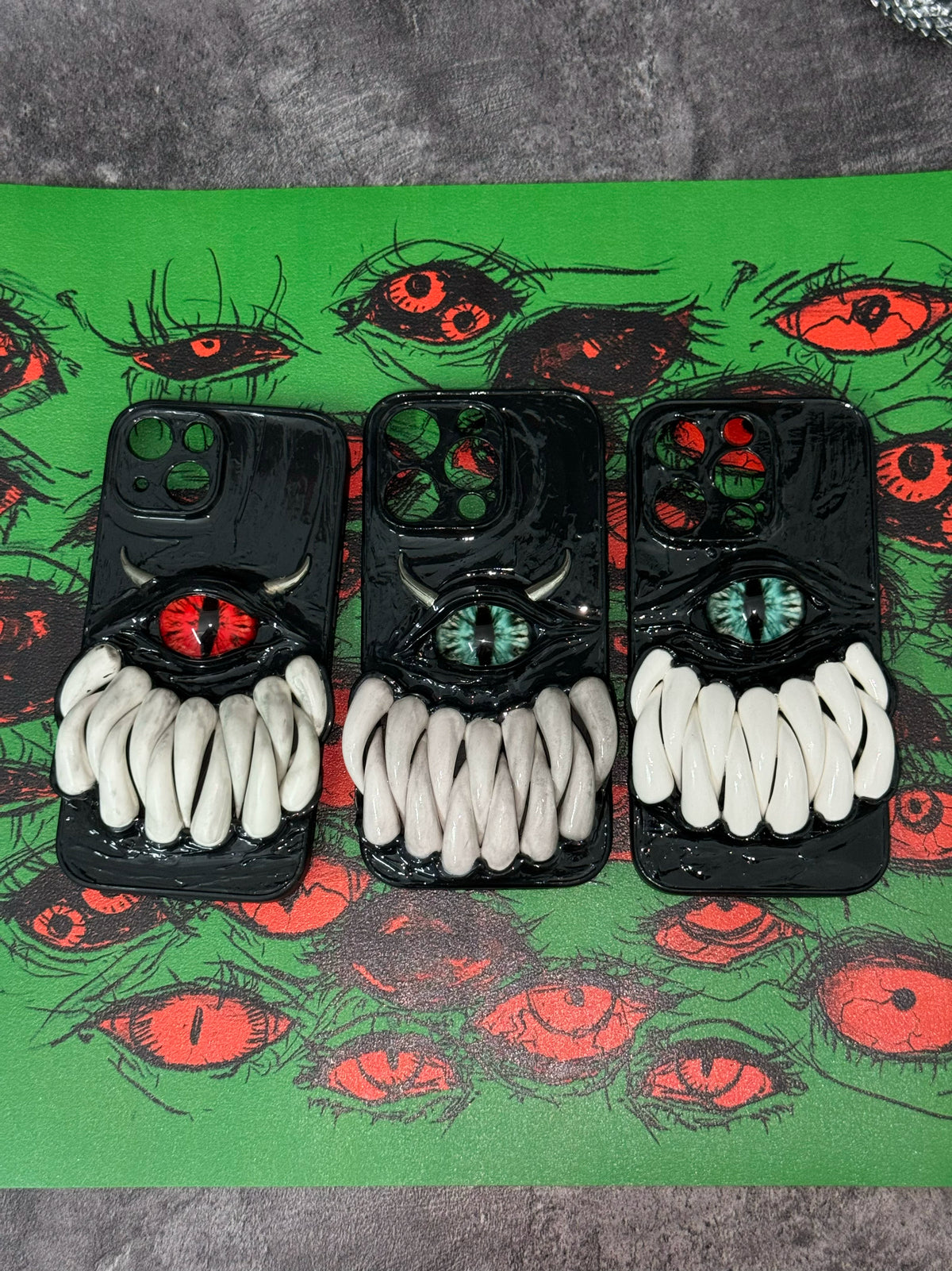 3D Cthulhu decoden Phone Case, Monster Buck‑Teeth Shell