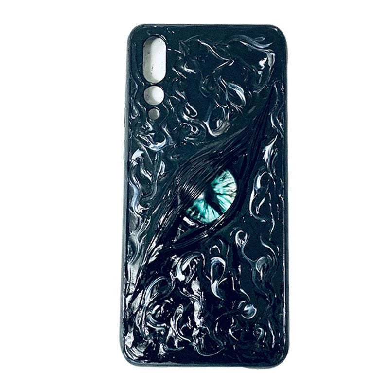Glow‑in‑the‑Dark 3D Cthulhu Demon Eyes decoden Phone case