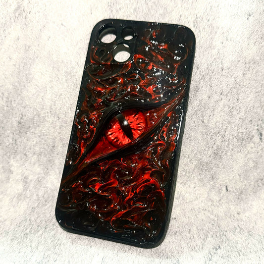 Glow‑in‑the‑Dark 3D Cthulhu Demon Eyes decoden Phone case
