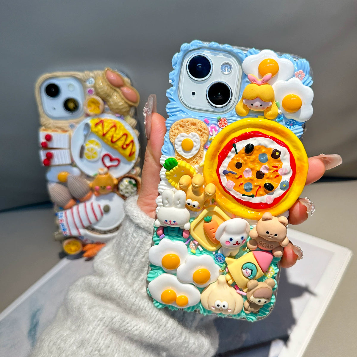 Cartoon & Food Miniatures decoden DIY phone case  DIY kits