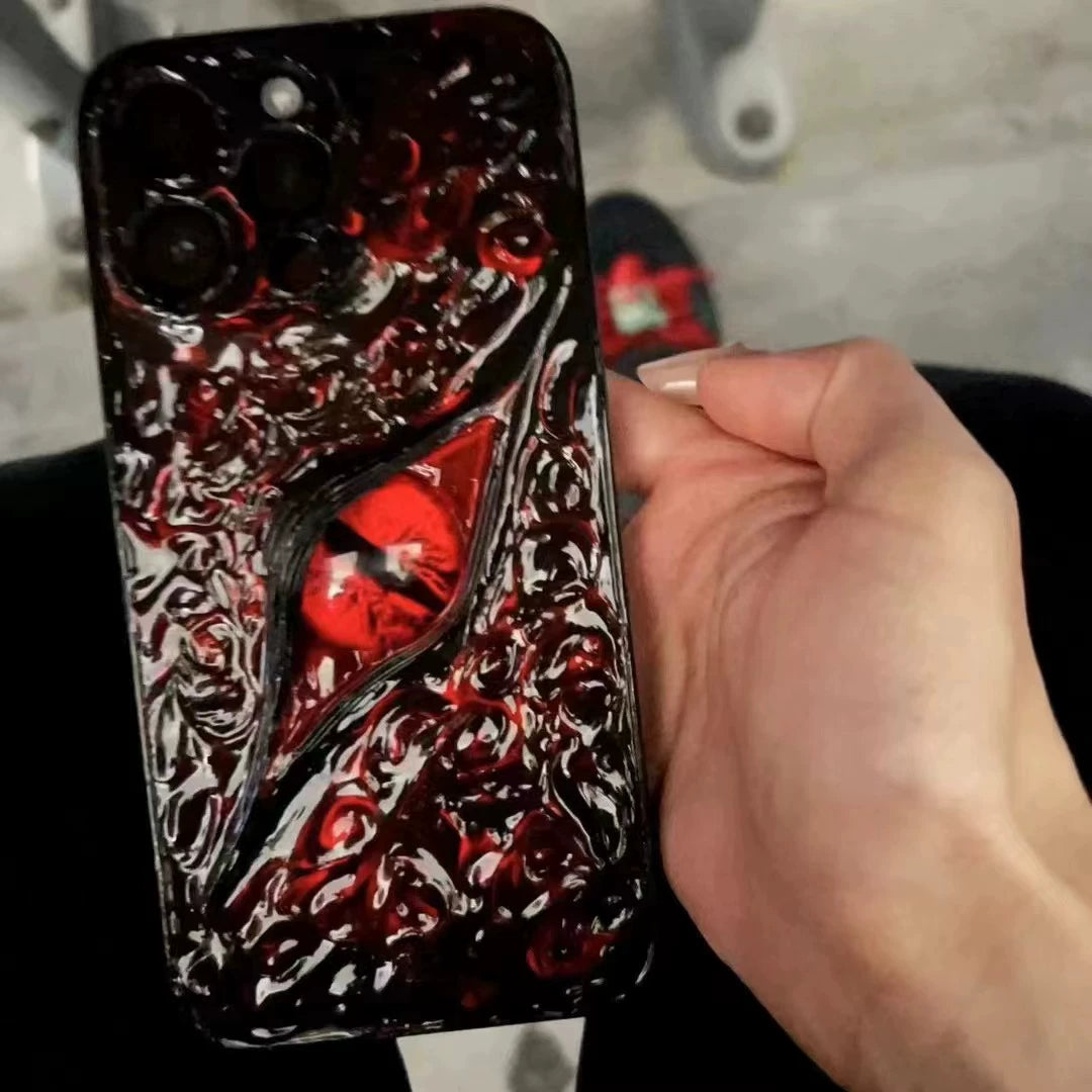 Glow‑in‑the‑Dark 3D Cthulhu Demon Eyes decoden Phone case