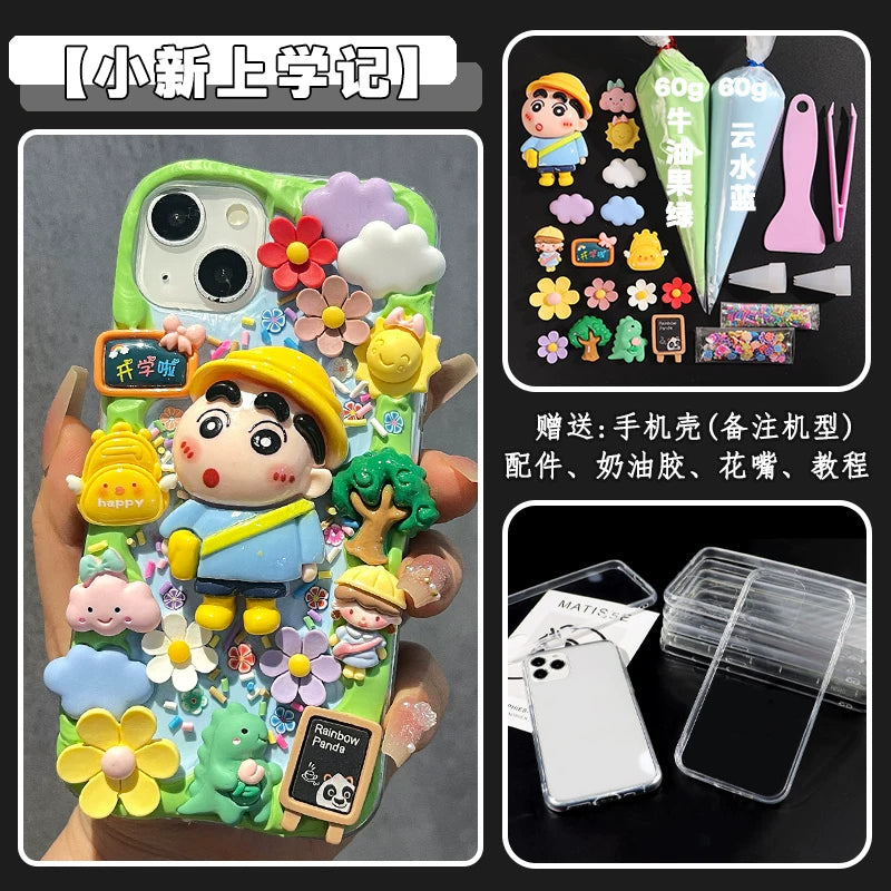 Cartoon & Food Miniatures decoden DIY phone case  DIY kits