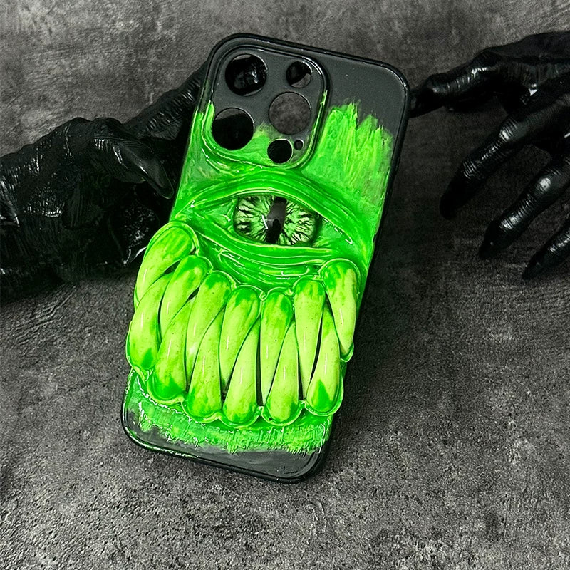 3D Cthulhu decoden Phone Case, Monster Buck‑Teeth Shell