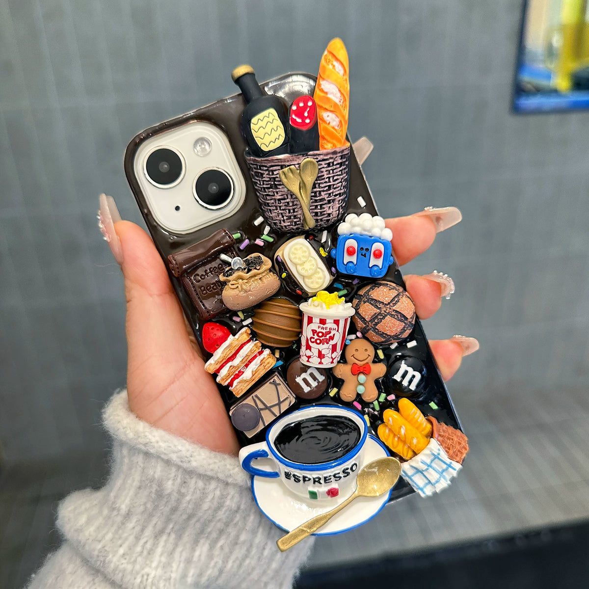 Cartoon & Food Miniatures decoden DIY phone case  DIY kits
