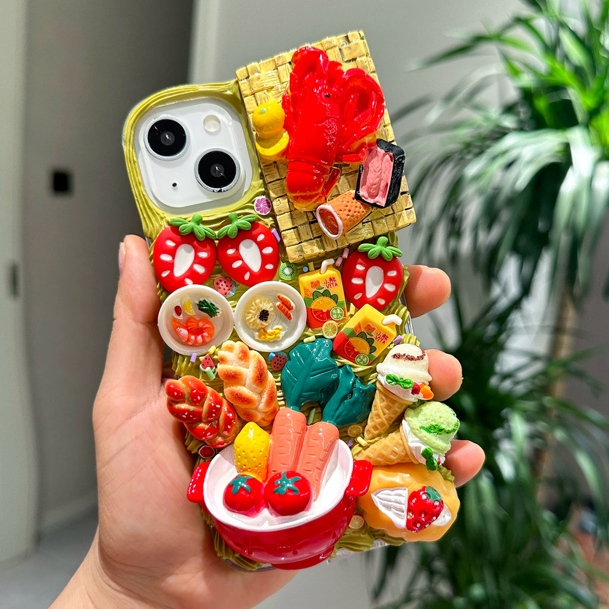 Cartoon & Food Miniatures decoden DIY phone case  DIY kits