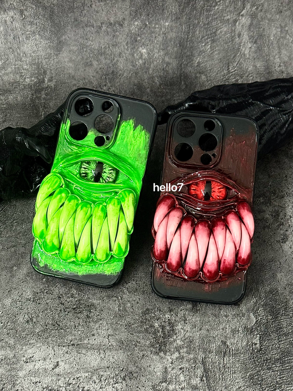 3D Cthulhu decoden Phone Case, Monster Buck‑Teeth Shell