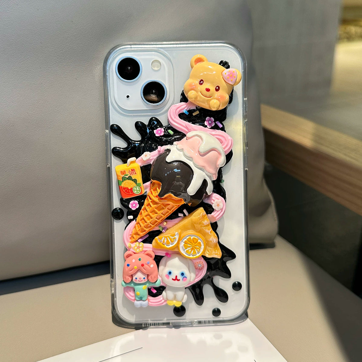 Cartoon & Food Miniatures decoden DIY phone case  DIY kits