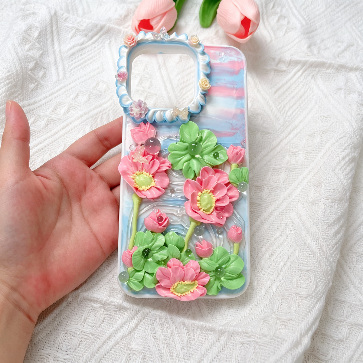 Flower-lotus flower decoden phone case