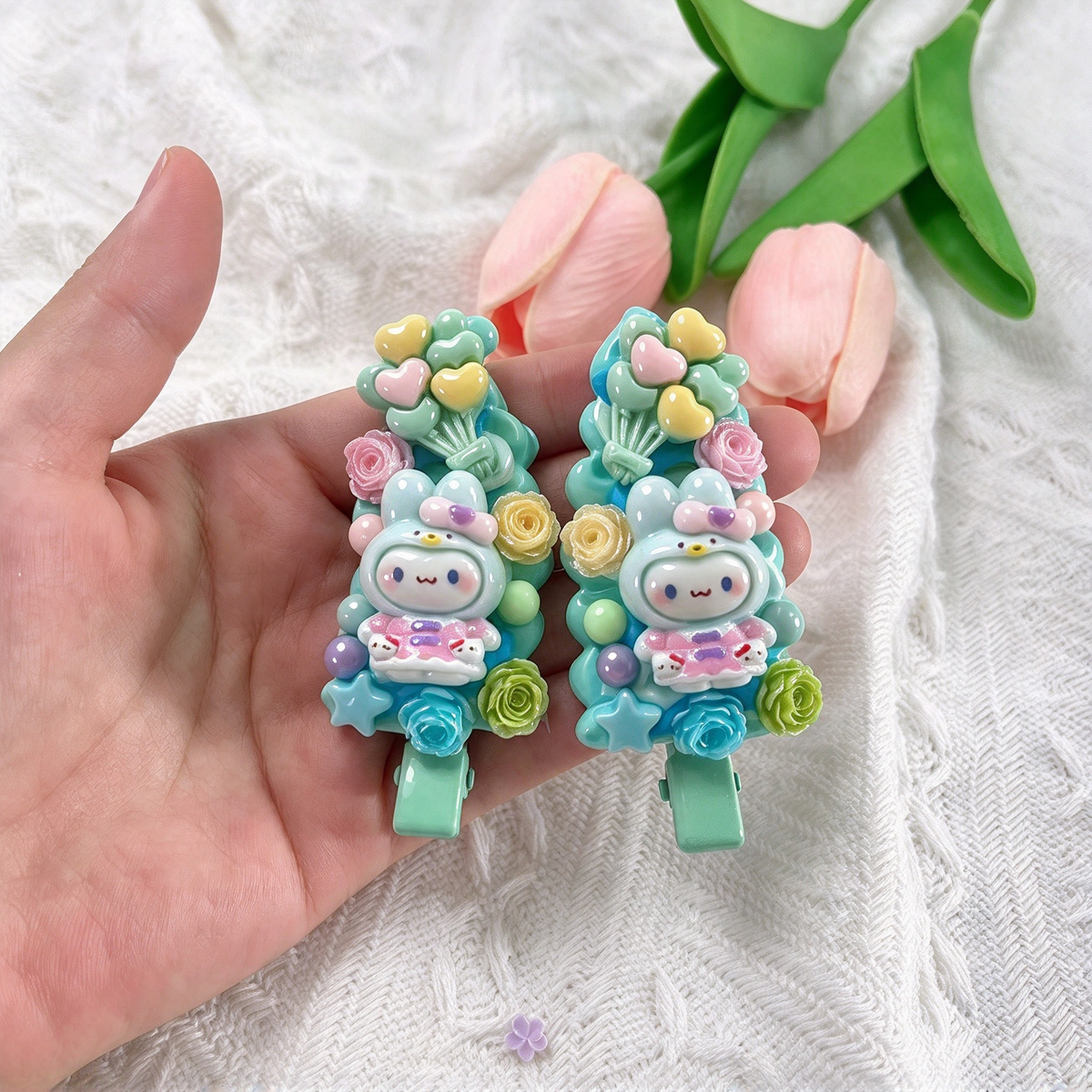 My Melody Decoden Barrettes Set