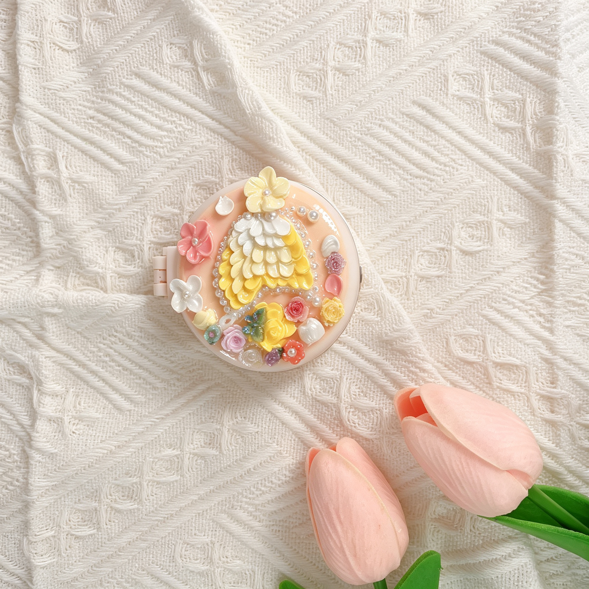 portable mirror butterfly decoden phone case