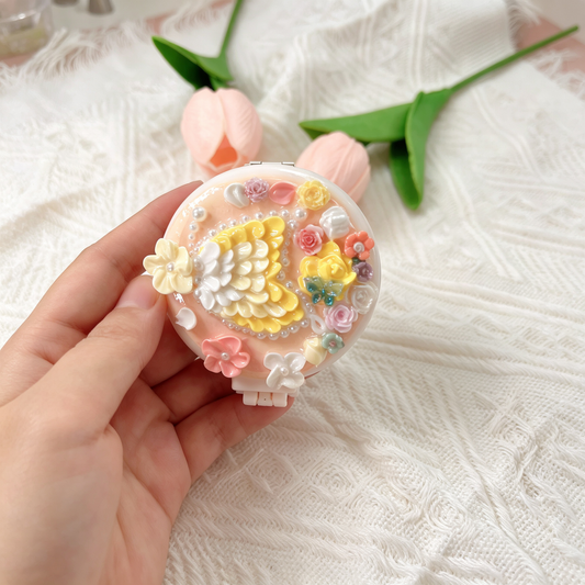 portable mirror butterfly decoden phone case