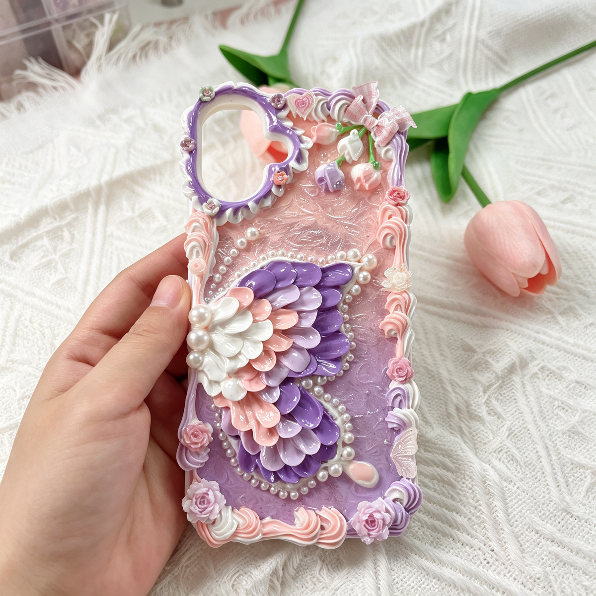 Flower-butterfly decoden Phone case
