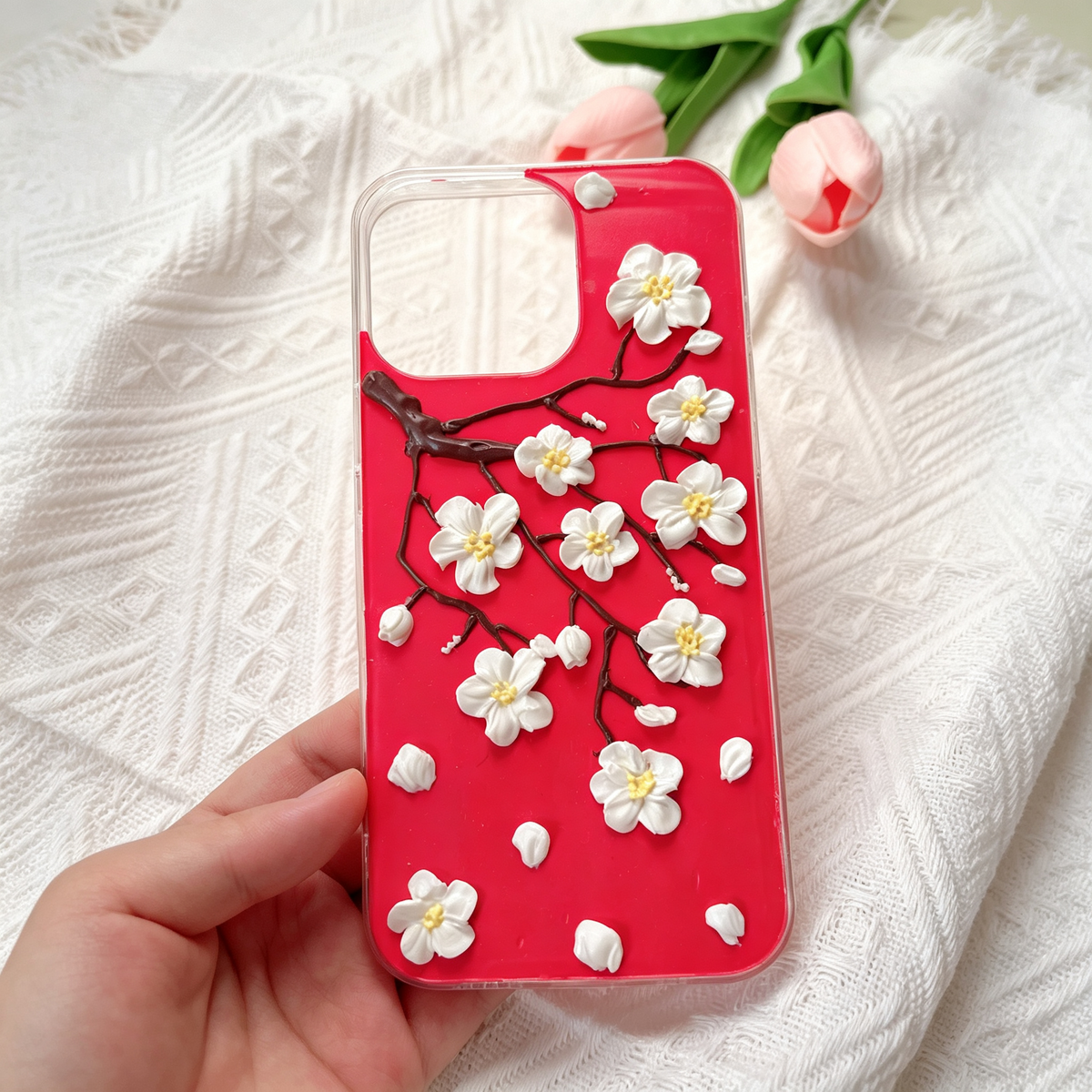 Flower-plum blossom decoden phone case