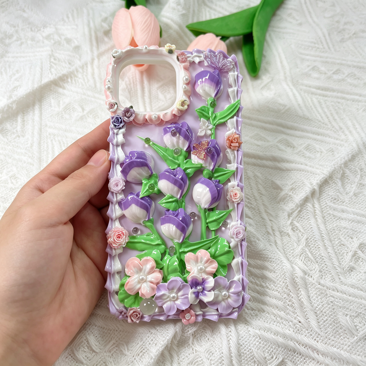 Flower-tulip decoden Phone case