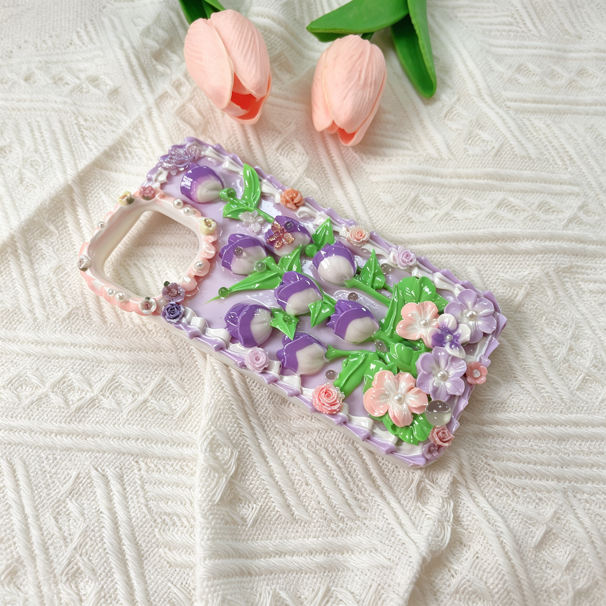 Flower-tulip decoden Phone case