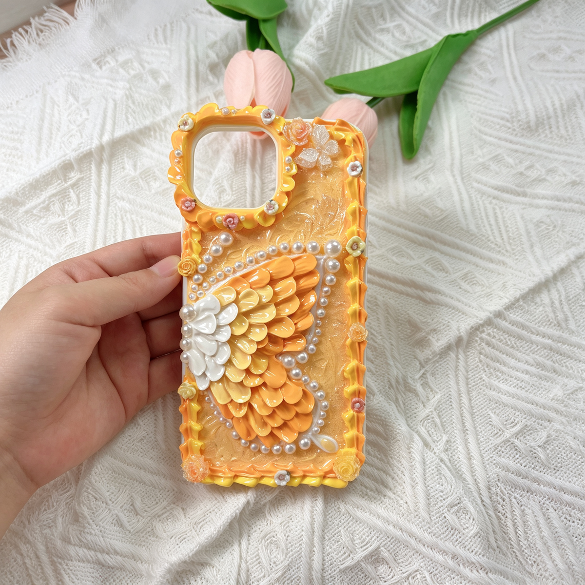 Flower-butterfly decoden Phone case