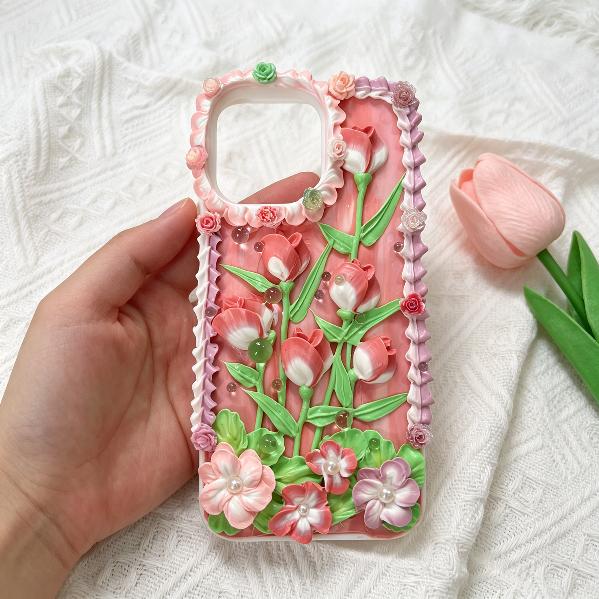 Flower-tulip decoden Phone case