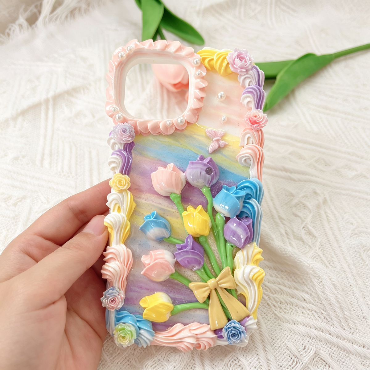 Flower-tulip decoden Phone case